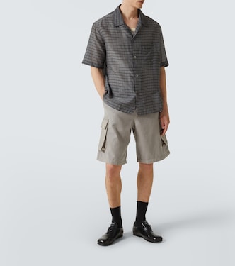 Mount cotton and hemp canvas cargo shorts in grey - Our Legacy