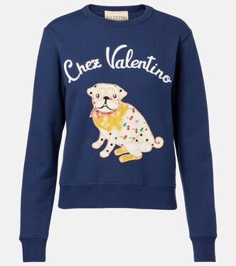 Embroidered cotton jersey sweatshirt | Valentino