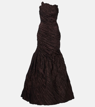 Draped off-shoulder corset gown | Marmar Halim