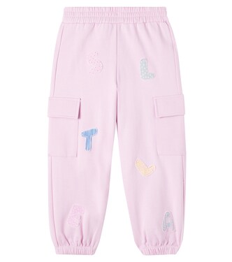Patch-appliqué cotton jersey sweatpants | Stella McCartney Kids