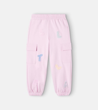 Patch-appliqué cotton jersey sweatpants | Stella McCartney Kids