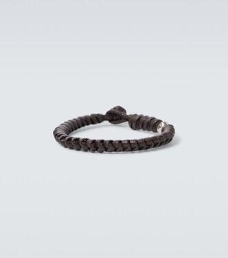 Braided leather bracelet | Bottega Veneta