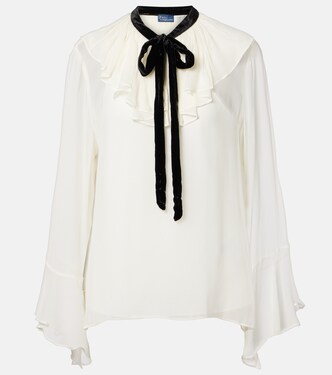Ruffled tie-front blouse | Polo Ralph Lauren