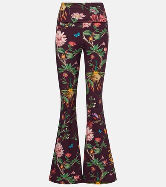 Meditation floral cotton-blend flared pants  | La DoubleJ