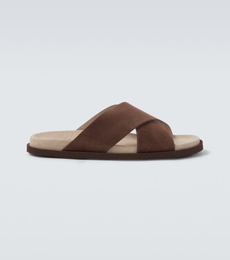 Suede slides | Brunello Cucinelli
