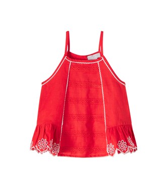 Top aus Leinen und Baumwolle | Stella McCartney Kids