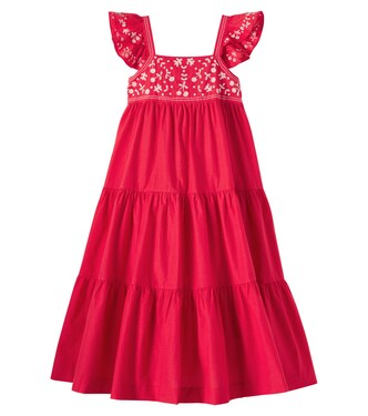 Cora embroidered tiered cotton dress | Bonpoint