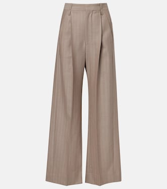 Pantaloni in lana vergine con pinces | Victoria Beckham