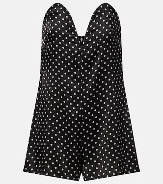 Polka-dot silk romper | Jean Paul Gaultier