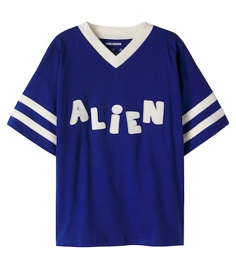 Appliqué cotton T-shirt | Mini Rodini