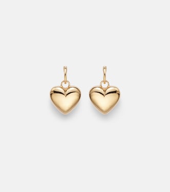 Orecchini a goccia Puffy Heart in oro 14kt (585/1000) | Roxanne First
