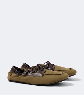Segelschuhe Shuffle aus Canvas mit Leder | Prada