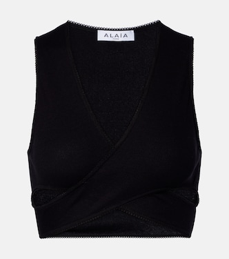 Ribbed-knit jersey crop top | Alaïa