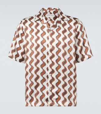 Roberto printed silk bowling shirt | Frescobol Carioca
