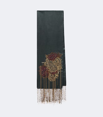 Pañuelo de seda adornado con flecos | Dries Van Noten