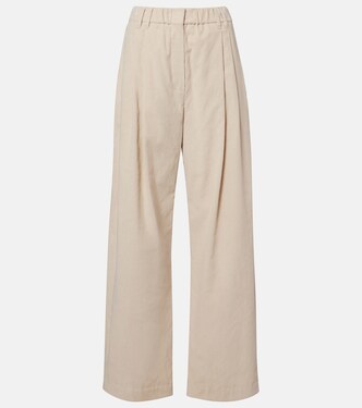 Cotton-blend corduroy wide-leg pants | Brunello Cucinelli