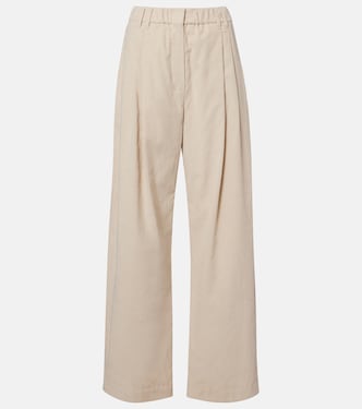 Cotton-blend corduroy wide-leg pants | Brunello Cucinelli