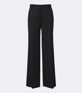 Pantaloni a gamba larga in lana vergine | Fendi