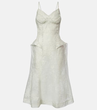 Peplum silk lace corset dress | McQueen