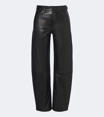 Tribeca leather barrel-leg pants | Nili Lotan