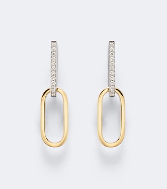 Ohrringe Link aus 18kt Gelb- und Weißgold mit Diamanten | Bucherer Fine Jewellery