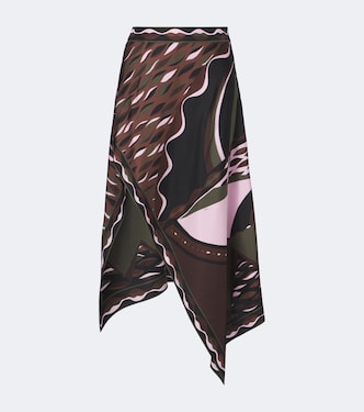 Midirock Dune aus Seidentwill | Pucci