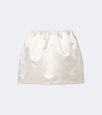 Mini-jupe Verity en satin de coton et soie | Posse