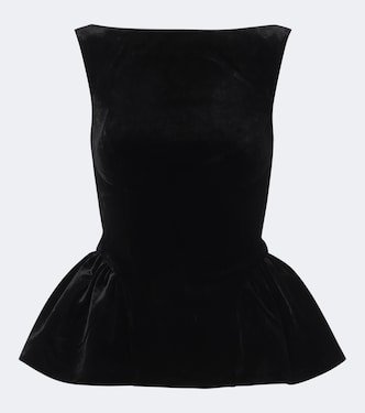 Top de terciopelo con peplum | Roland Mouret
