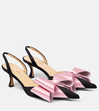 Le Cadeau 65 satin slingback pumps | Mach & Mach
