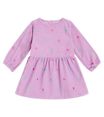Embroidered cotton corduroy dress | Stella McCartney Kids