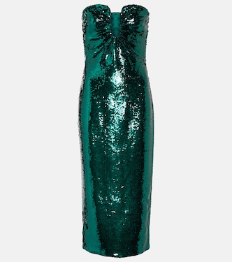 Sequined strapless midi dress | Roland Mouret