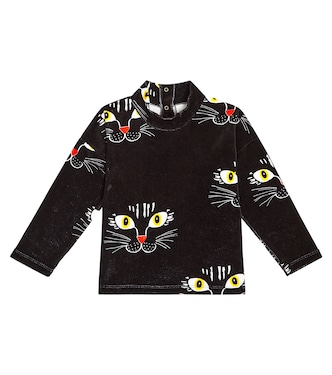 Printed cotton velour sweatshirt | Mini Rodini