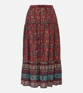 Paige printed cotton-blend midi skirt | Ulla Johnson