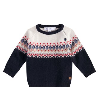 Baby Fair Isle wool jacquard sweater | Tartine et Chocolat