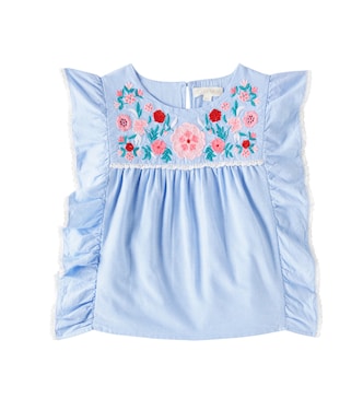 Mala cotton chambray top | Louise Misha