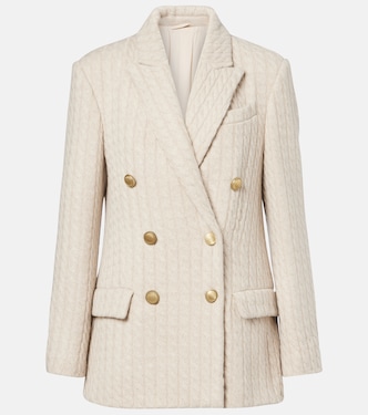Monili cable-knit cashmere blazer | Brunello Cucinelli