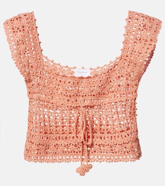 Deauville crochet cotton crop top | Anna Kosturova