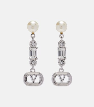 VLogo Swarovski®-embellished drop earrings | Valentino