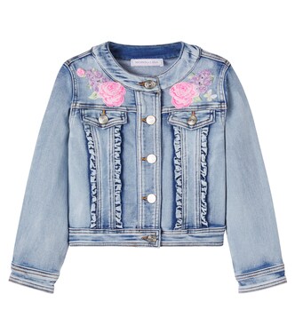Embroidered denim jacket | Monnalisa