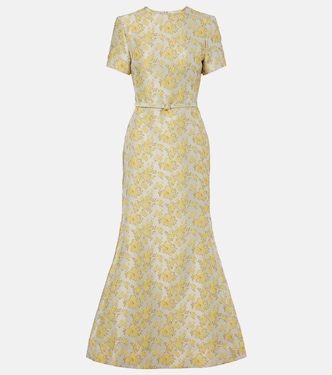 Caraline floral jacquard cocktail dress | Simkhai