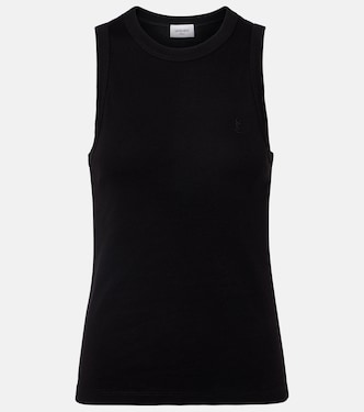 Cassandre ribbed-knit cotton tank top | Saint Laurent