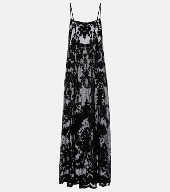 Robe longue en coton à broderie | Juliet Dunn