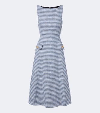 Cotton-blend tweed midi dress | Carolina Herrera