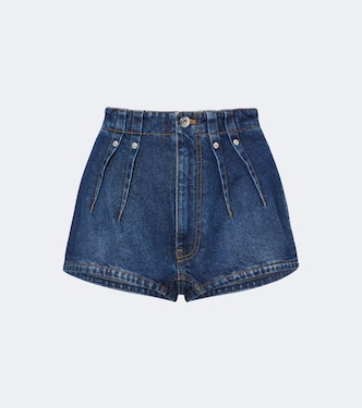 Pleated denim shorts | Mugler