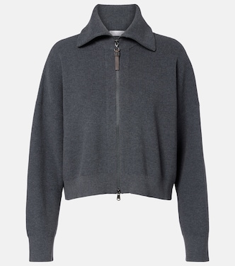 Cotton zip-up cardigan | Brunello Cucinelli