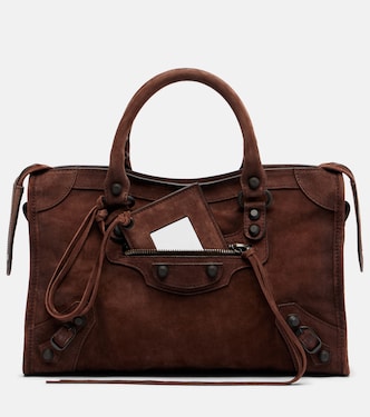 Le City Small suede top-handle bag | Balenciaga