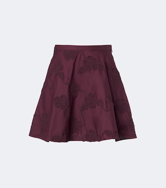 Embroidered cotton poplin miniskirt | Rotate