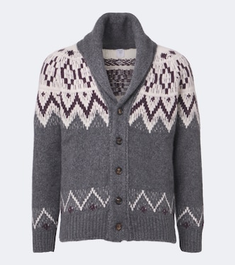 Cashmere and silk jacquard cardigan  | Eleventy
