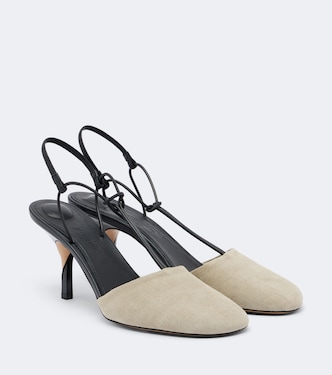 Pumps slingback Pina in suede con pelle | Jacquemus