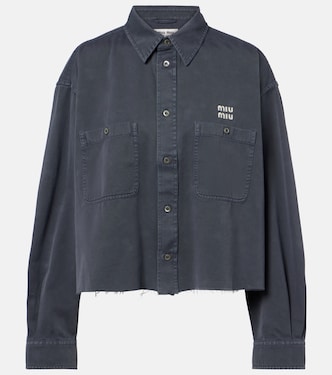Frayed denim shirt | Miu Miu